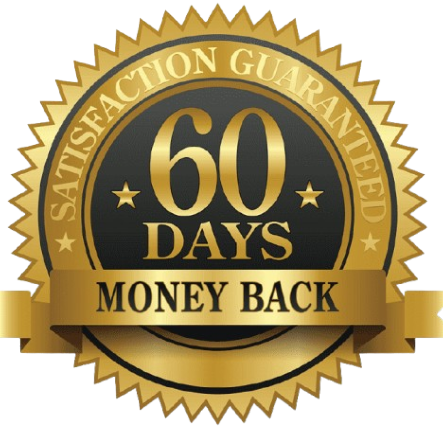 60-day money back guarantee seal
